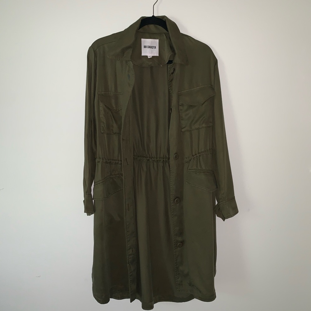 BB DAKOTA Averie Olive Green Utility Jacket ✨ NEW - Picture 6 of 9
